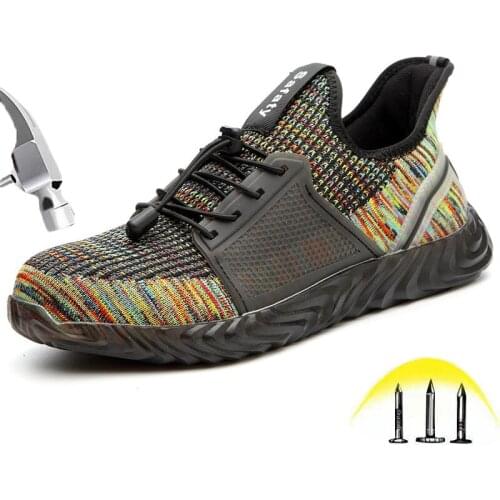 Unisex Indestructible Steel Toe Safety Shoes Breathable Comfortable Construction Casual Footwear for Men and Women Work Shoes