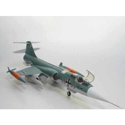 1:33 Scale American F-104G starfighter Military aircraft 3D Paper Model Kit