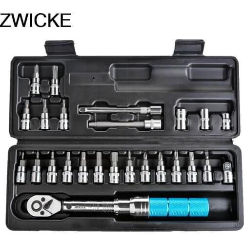 1/4" 2-14Nm Adjustable Torque Wrench Bicycle Repair Tools Kit Set Tool Bike Repair Spanner Hand Tool Set