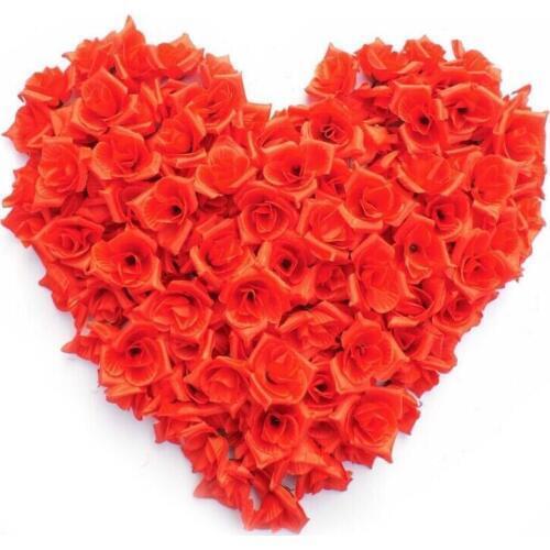 50pcs/bag 2 Layers Artificial Rose Flowers Wedding Decoration Home Birthday Decor Candle Set Rose AT44