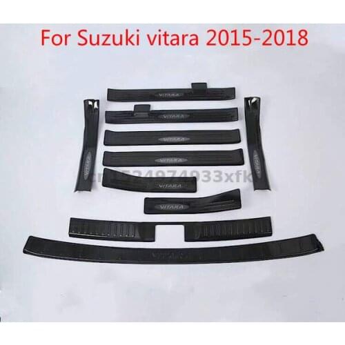 High-quality stainless steel Trunk Tread Plate Trim Scuff Plate/Door Sill Door Sill For Suzuki vitara 2015-2018 Car Styling
