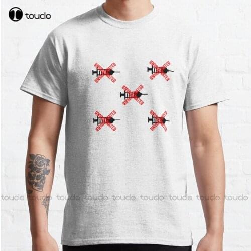 New Unvaccinated Classic 3 T-Shirt Cotton Tee Shirt
