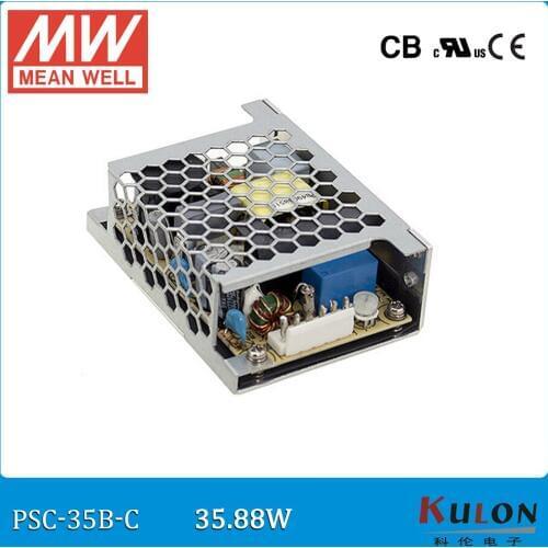 Original Meanwell PSC-35B-C 35W 24~29V 0~1.3A security power supply enclosed type with battery charger(UPS function)