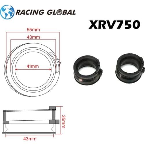 ALCON-Racing Carburetor Adapter Intake Manifold Pipe For HONDA XRV750 Africa Twin 1990-2003 Motorcycle Joint Boots 2PCS