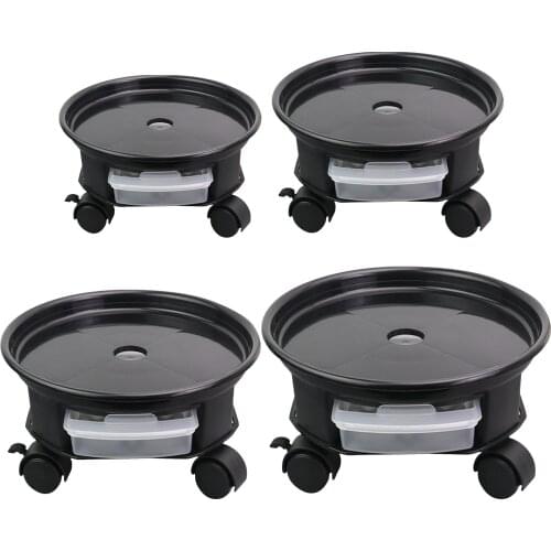 Balcony Movable Plant Stand Flower Pot Tray With Universal Wheel Heavy Duty Rolling Potted Rack For Indoor Outdoor Garden