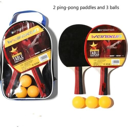 Table Tennis Racket Horizontal Racket Training Practice Two Racket Three Ball Table Tennis Racket Wholesale