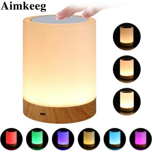 Rechargeble Led Touch Night Light Innovative Little Nightlight Table Bedside Nursing Lamp 6 Colors Light adjustable Night Lamp