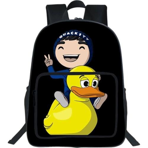 Quackity Backpack Teen Bookbag Boy Girl Bag Students Men Travel Shoulder Backpacks Children School Bag Women Fashion Mochila