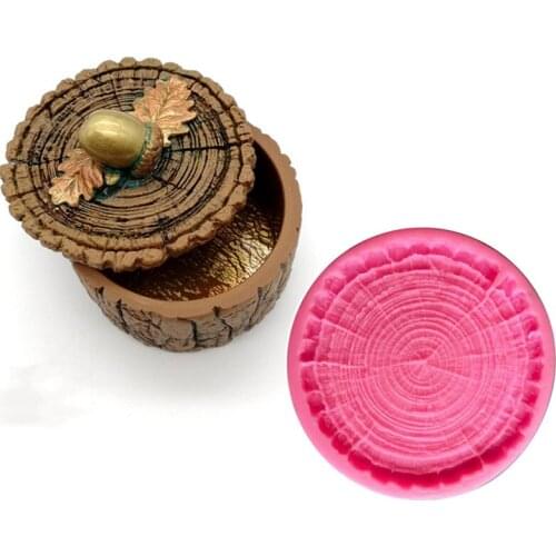 Shuzhuang wood chip silicone mold cake decoration chocolate tools chewing gum mold sugar crafts bakeware kitchen gadgets