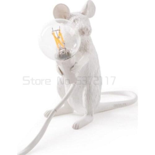 Nordic creative small mouse night lamp Eco-friendly resin animal shape living room decoration modern personality pendant lights
