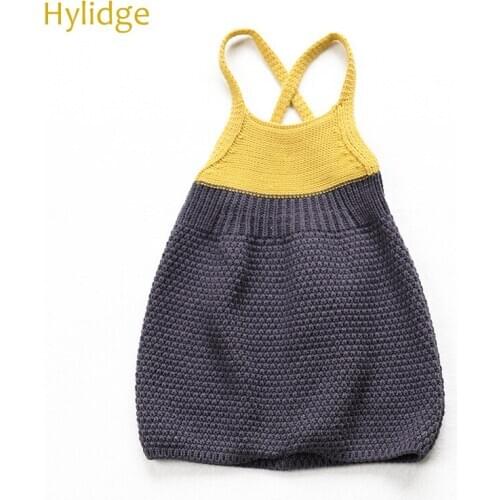 Hylidge Knitted Baby Rompers for Girls Boys Spring Autumn Infant Jumpsuit Sleeveless Cotton Toddler Overalls Romper Baby Clothes
