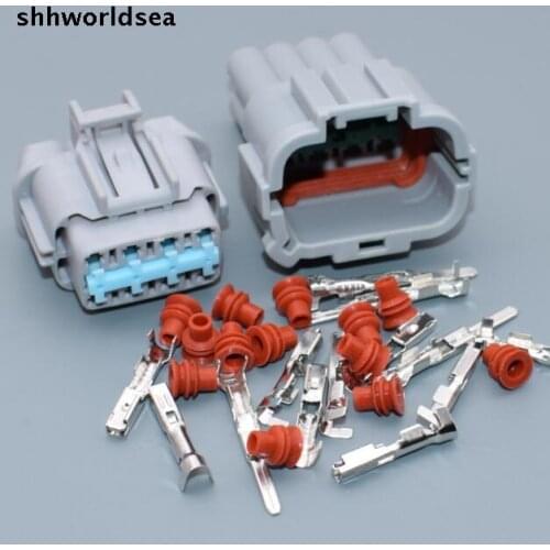 Worldgolden 5/30/100sets 2.2mm 8p pin auto waterproof electric plastic female male connector with terminals and seals