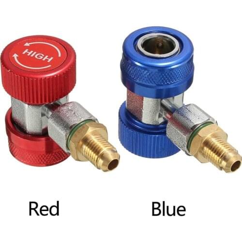 1 Pcs R134 Air-conditioning Low High Quick Coupler Adapters AC Manifold Gauge +Extractor Valve Core #279091
