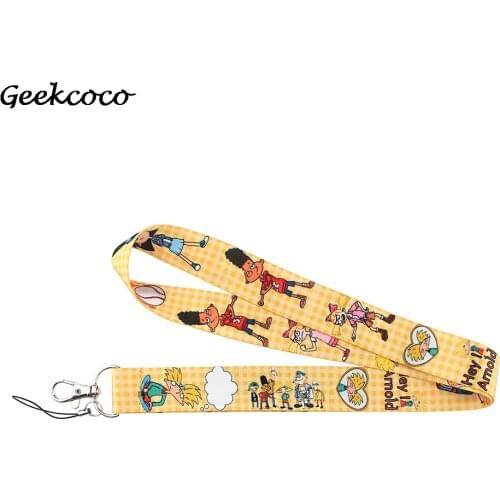 10pcs/lot J1729 Cute Cartoon Character Neck Strap Lanyard for key ID Card Gym Mobile Phone Straps USB badge holder DIY Hang Rope
