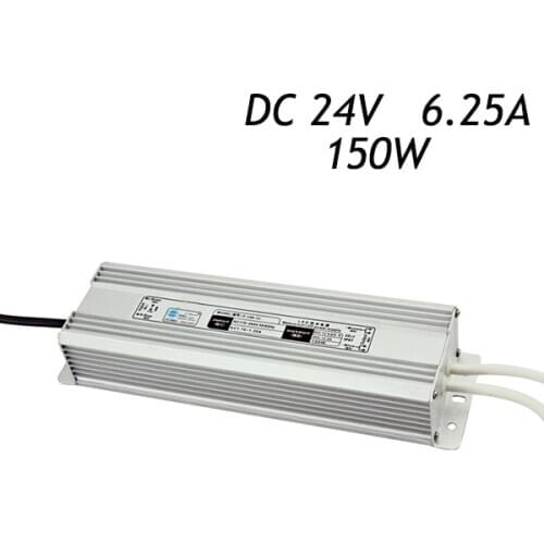 10Pcs 24V 6.25A 150W IP67 Waterproof Switching Power Supply Transformers AC220V-240V To DC Driver for LED Strip