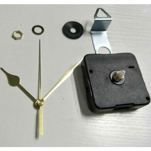 100 sets fedex shipping Gold Hands DIY Quartz Black Wall Clock Movement Mechanism Repair Parts Silent+hooks+full accessories