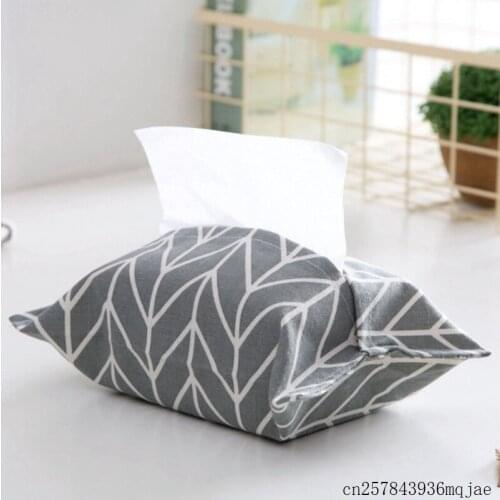 100pcs Cloth Tissue Box Table Decoration Home Car Storage Container Towel Napkin Case Papers Bag Holder