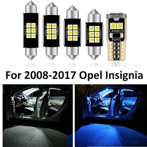 12 pcs Car White Interior LED Light Bulbs Package Kit For 2008-2016 2017 Vauxhall Opel Insignia A Sedan G09 Map Dome Trunk Lamp