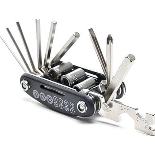 16 in 1 Multi-Function Bike Bicycle Repair Tool Cycling Hex Key Multi Socket Wrench Screwdriver kit