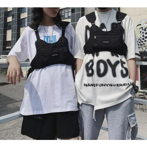 2020hiphop kanye west backpack unisex ins hot chest Rig Military tactical chest bag Functional package trendsetter Prechest