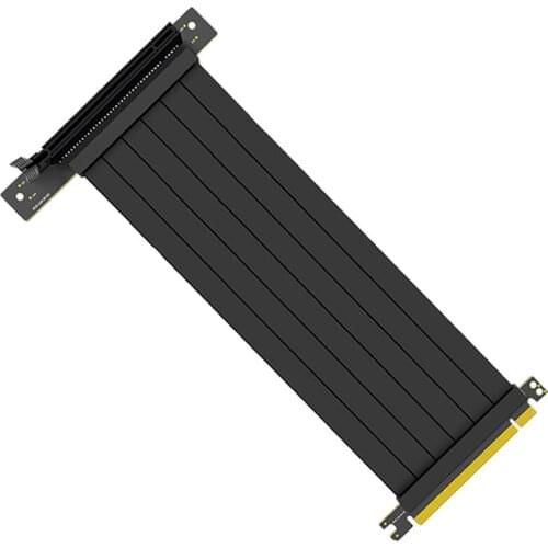 2021 New High-performance 30cm Graphics Extension Cable with antijam PCI-E x16 3.0 Black Extender Riser Cable Black