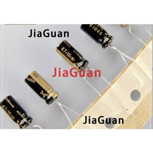 50pcs NICHICON audio 16V47UF 5X11MM electrolytic capacitor 47uF/16V 85 degrees nichicon 47uf 16v Audio series