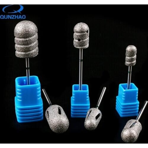 6 Size Foot Stainless steel Drills Machine Nail Drill Bit For Electric Manicure Milling Cutter Nail Files Nail Art Equipment
