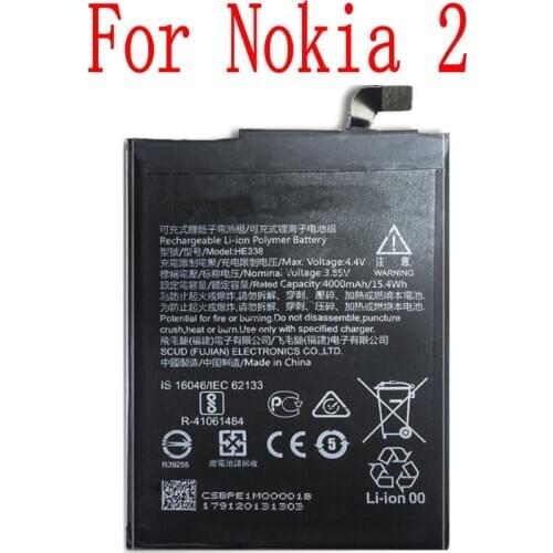New High Quality 4000mAh HE338 Battery For Nokia 2 Cell Phone