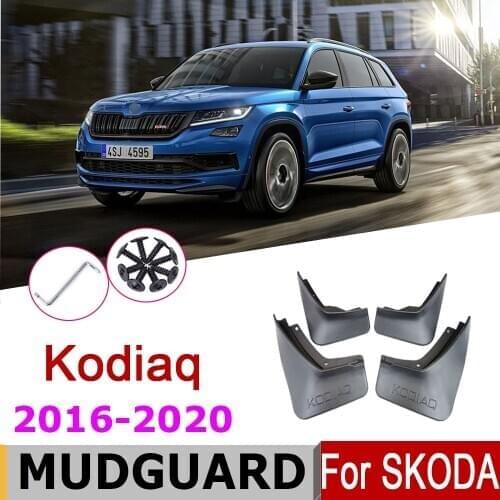 Car Mudflap Fender For Skoda Kodiaq Accessories NS7 2016-2020 Over Fender Mud Flaps Guard Splash Flap Mudguard 2018 2019