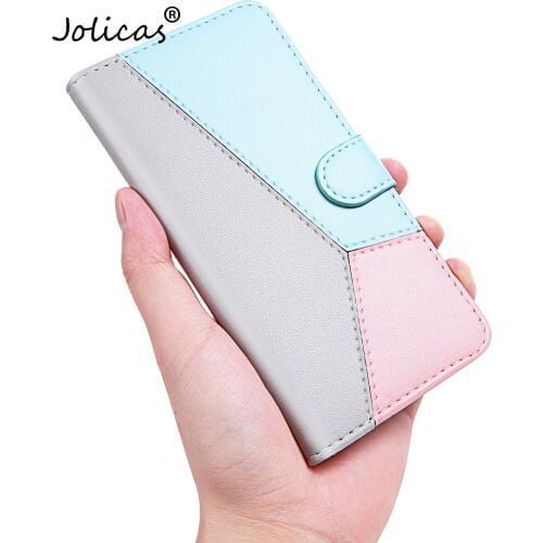 Colorful Rhinestone Cases For OnePlus 7T Coque Phone Holder Case sFor Fundas OnePlus cellular 7T Flip Book Case Etui Kes