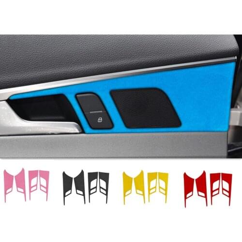 For Audi A4 2017-2020 Car Inner Door Handle Bowl Frame Cover Molding Trim Stickers car Accessories