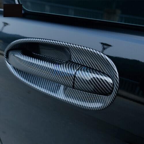 For Mercedes Benz Vito Valente Metris W447 2014- 2019 Carbon FIber Color Door Handle Cover Trim With Smart hole Auto Accessories