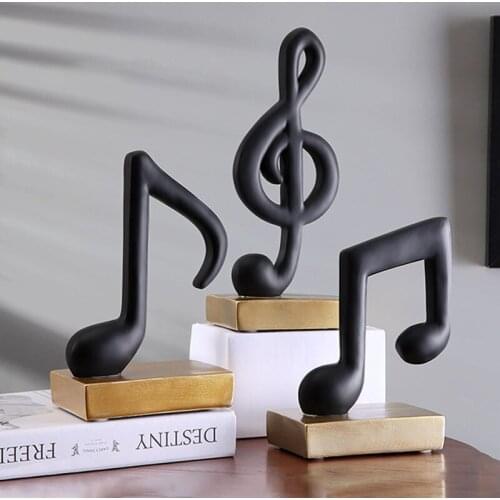 European Miniature Model Musical Note Resin Ornaments Living Room Creative Handicrafts TV Cabinet Home Decoration Accessories