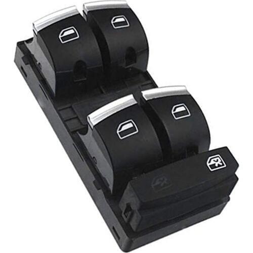 Chrome Master Window Switch For Audi A3 8P A4 S4 RS4 B6 B7 A6 S6 RS6 C6 Q7