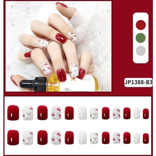 Artificial Fake Short Fingernails Nail Full Cover Fake Fingernails Nail Art Salon DIY For Women SANA889
