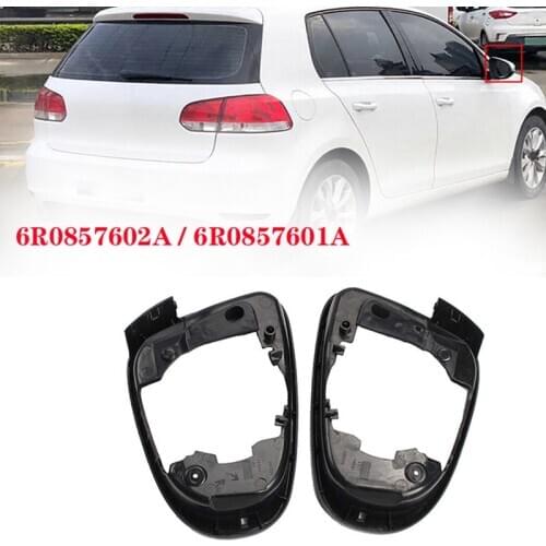 Car Side Wing Mirror Frame Rearview Black Case Cover Housing for Golf 6 MK6 R20 6R0857602A 6R0857601A