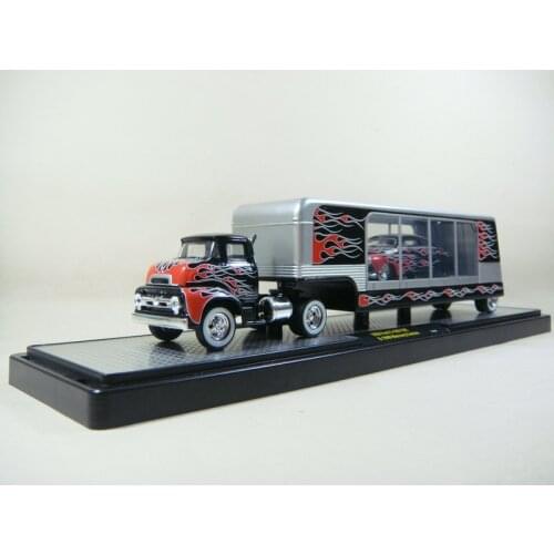 M2 Machine 1/64 Ford transporters carry trucks Diecast Collection of Die-casting Simulation Alloy Model Children Toys