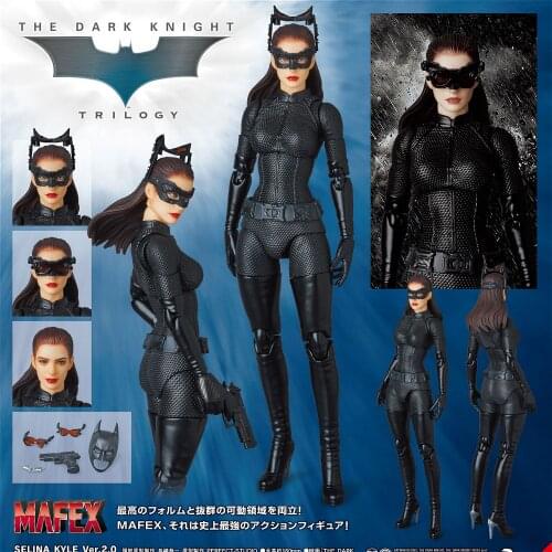 MAFEX 009 SELINA KYLE Batwomen The Dark Night Bat Women in Batman PVC Action Figure Collectible Model Toy 15cm