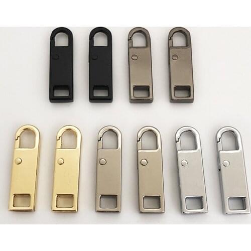 2pcs Metal Zipper Head Detachable Zipper For Zipper Slider Diy Sewing Craft Sewing Kits Metal Zip Backpack Clothing Accessories