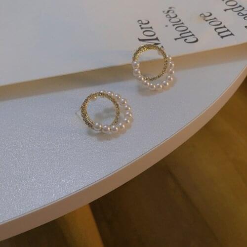 Cute/Romantic Baroque Pearl Senior Contracted Temperament Trendy Stud Earrings Bohemia Irregular Retro Valentine Day Earrings