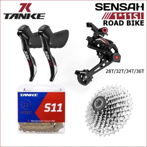 Sensah1*11speed Road Bike Groupset 11s transmission Rear derailleur disc brake single disc roadbike Shifter Lever cassette