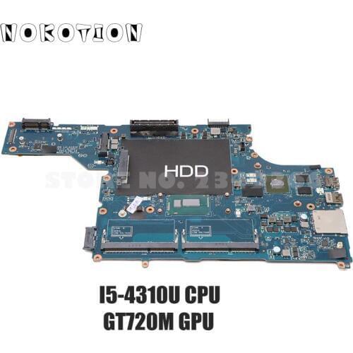 NOKOTION for Dell Latitude E5540 Laptop motherboard SR1EE I5-4310U CPU 2.0GHZ GT720M GPU CN-02PXJY 02PXJY 2PXJY VAW50 LA-A101P
