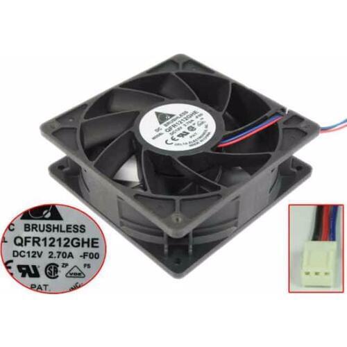 Delta Electronics QFR1212GHE F00 DC 12V 2.70A 120x120x38mm Server Cooling Fan