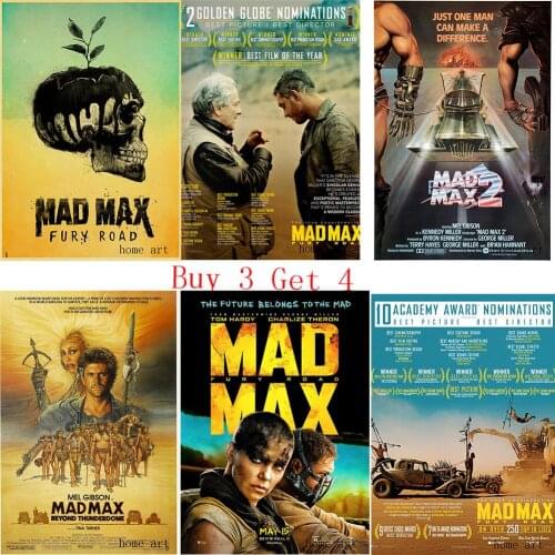 Mad Max Poster Clear Image Wall Stickers Home Decoration High Quality Prints White Coated Paper home art Brand