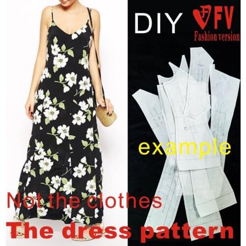 Dresses Sewing Pattern Template Cutting drawing Clothing DIY ((Not selling clothes)) BLQ- 121