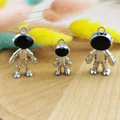 10pcs Antique Silver Plated Astronaut Charms Pendant for Jewelry Making Bracelet Earrings Necklace DIY Craft Accessories