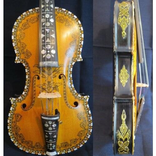 Deluxe fancy Norwegian fiddle 4/4 violin (4*4) of Professional concert #10211