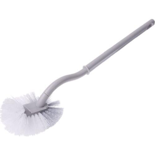 Portable Thickened Plastic Long Handle Toilet Double Side Bathroom Cleaning Brush Curved Strong Decontamination