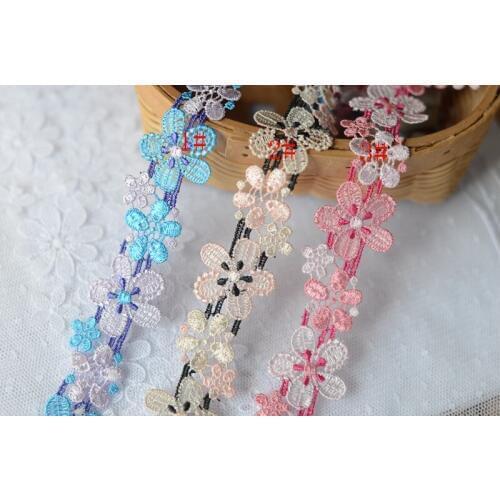 3cm 1.181"wide (5yards/lot) Diy Craft Pretty Multi-color Embroidered Venise Lace Trim Lovely Lace Ribbon