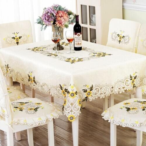 Cloth European-stle embroidered table cloth table cloth table mat c ok